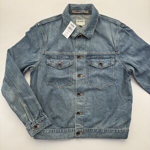 TODD SNYDER Selvedge Denim Jacket Indigo Mens Small Jean Trucker NWT $328